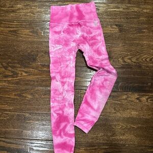 FP Movement by Free People Pink Tie-Dye Leggings